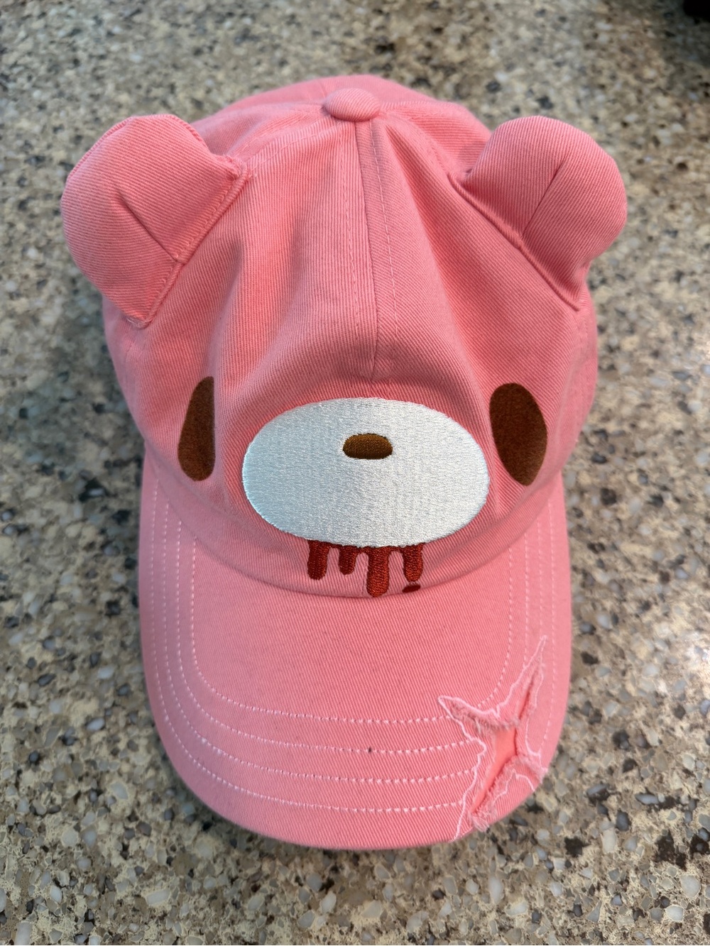 Pink Bear Ear Baseball Cap for Women